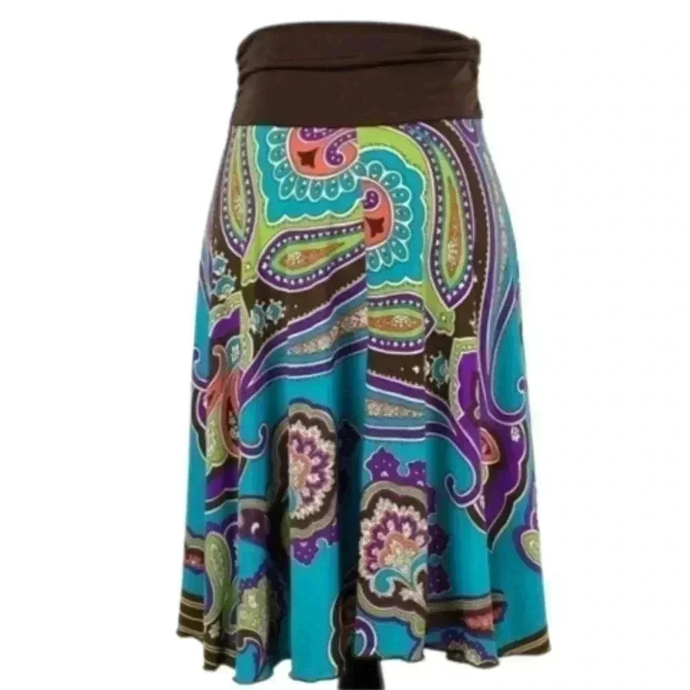 Candy rain skirt sz M multicolored paisley maxi - Picture 10 of 10